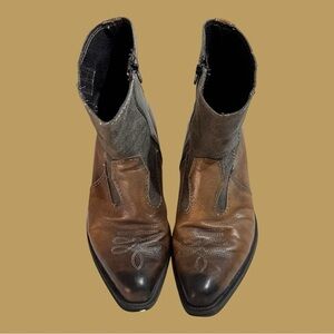 ALDO Men’s Western Casual Side Zipper Short Boots Size 41, US Size 8